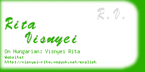 rita visnyei business card